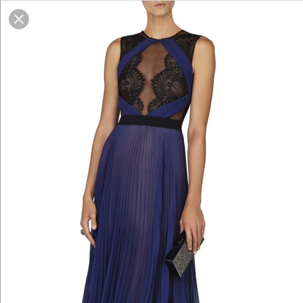 Bcbg Dress Gown long navy blue size 4 small